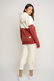 BLUZA Z KAPTUREM CEGLASTA - KENTA