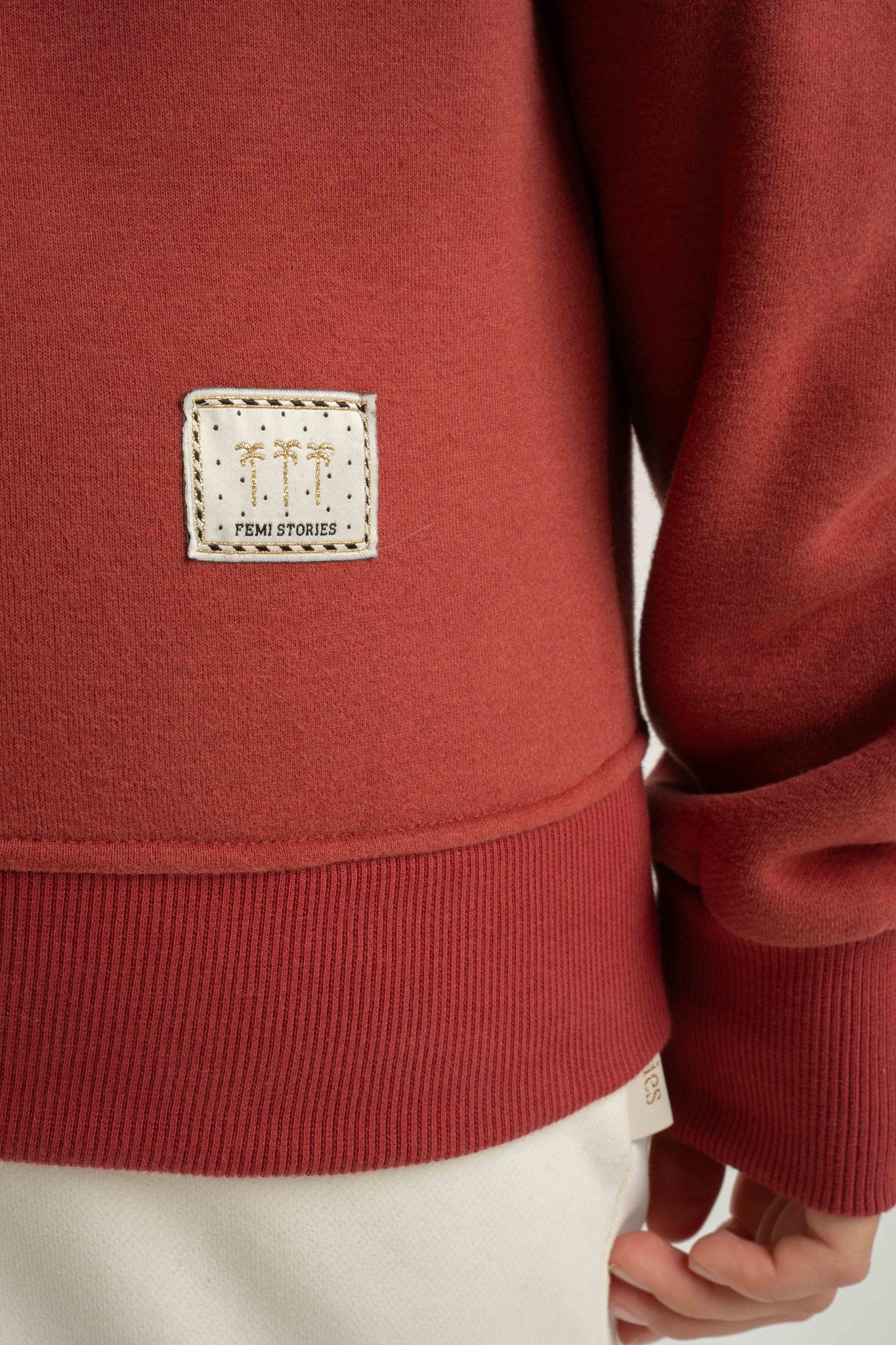 BLUZA Z KAPTUREM CEGLASTA - KENTA