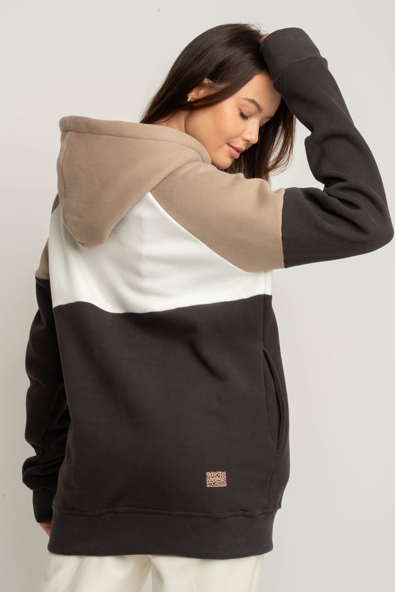 BLUZA Z KAPTUREM KHAKI - NEMOS