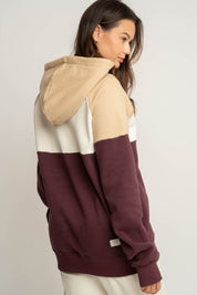 BLUZA Z KAPTUREM BORDOWA - NEMOS