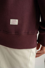 BLUZA Z KAPTUREM BORDOWA - NEMOS