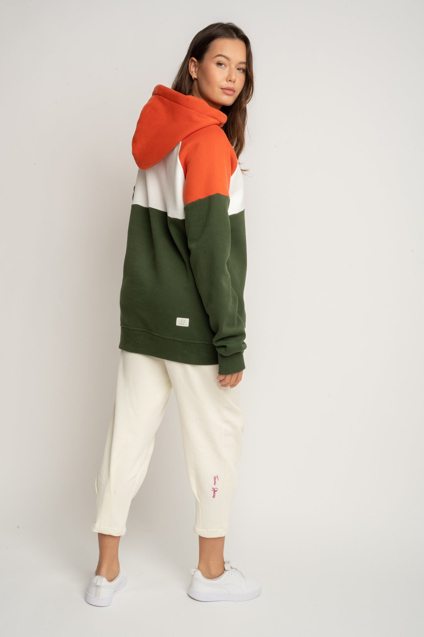 BLUZA Z KAPTUREM W KOLORZE KHAKI - NEMOS