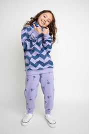 CHILDREN'S LAVENDER HOODED SWEATSHIRT - RUM