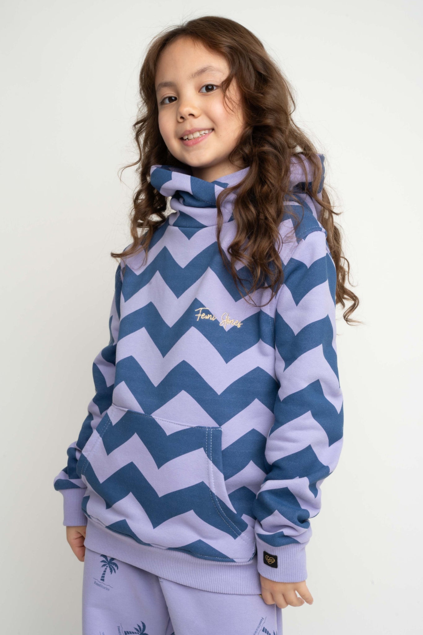 CHILDREN'S LAVENDER HOODED SWEATSHIRT - RUM