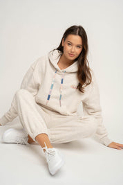 BLUZA Z KAPTUREM W KOLORZE NATURALNEJ KONOPII  - AURENA