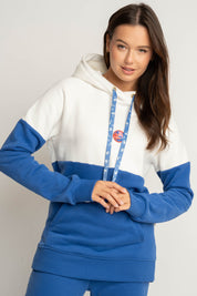 BLUZA Z KAPTUREM NIEBIESKA - KENTA