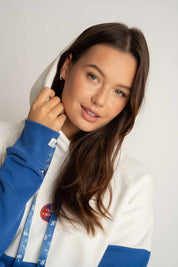 BLUZA Z KAPTUREM NIEBIESKA - KENTA