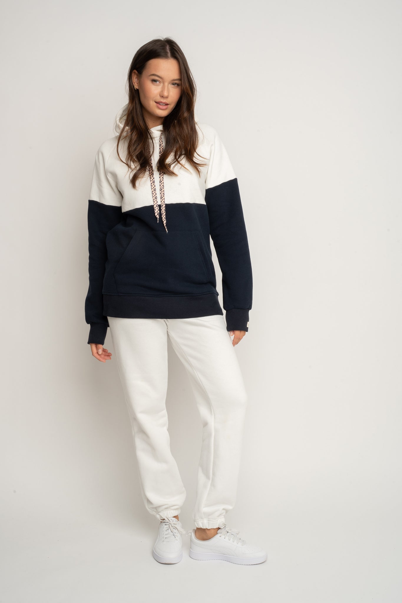 BLUZA Z KAPTUREM GRANATOWA - KENTA