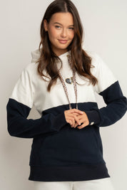 BLUZA Z KAPTUREM GRANATOWA - KENTA