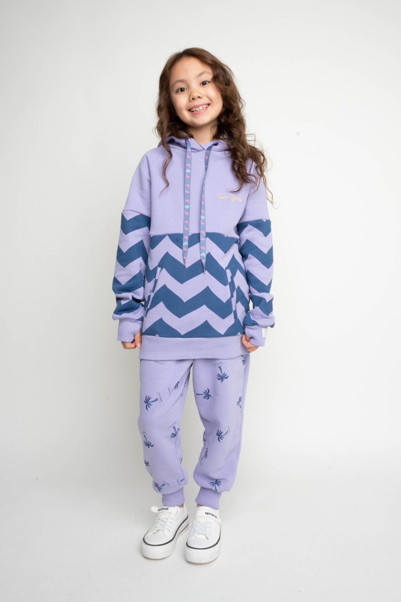 CHILDREN'S LAVENDER HOODED SWEATSHIRT - KENTA