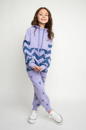 CHILDREN'S LAVENDER HOODED SWEATSHIRT - KENTA
