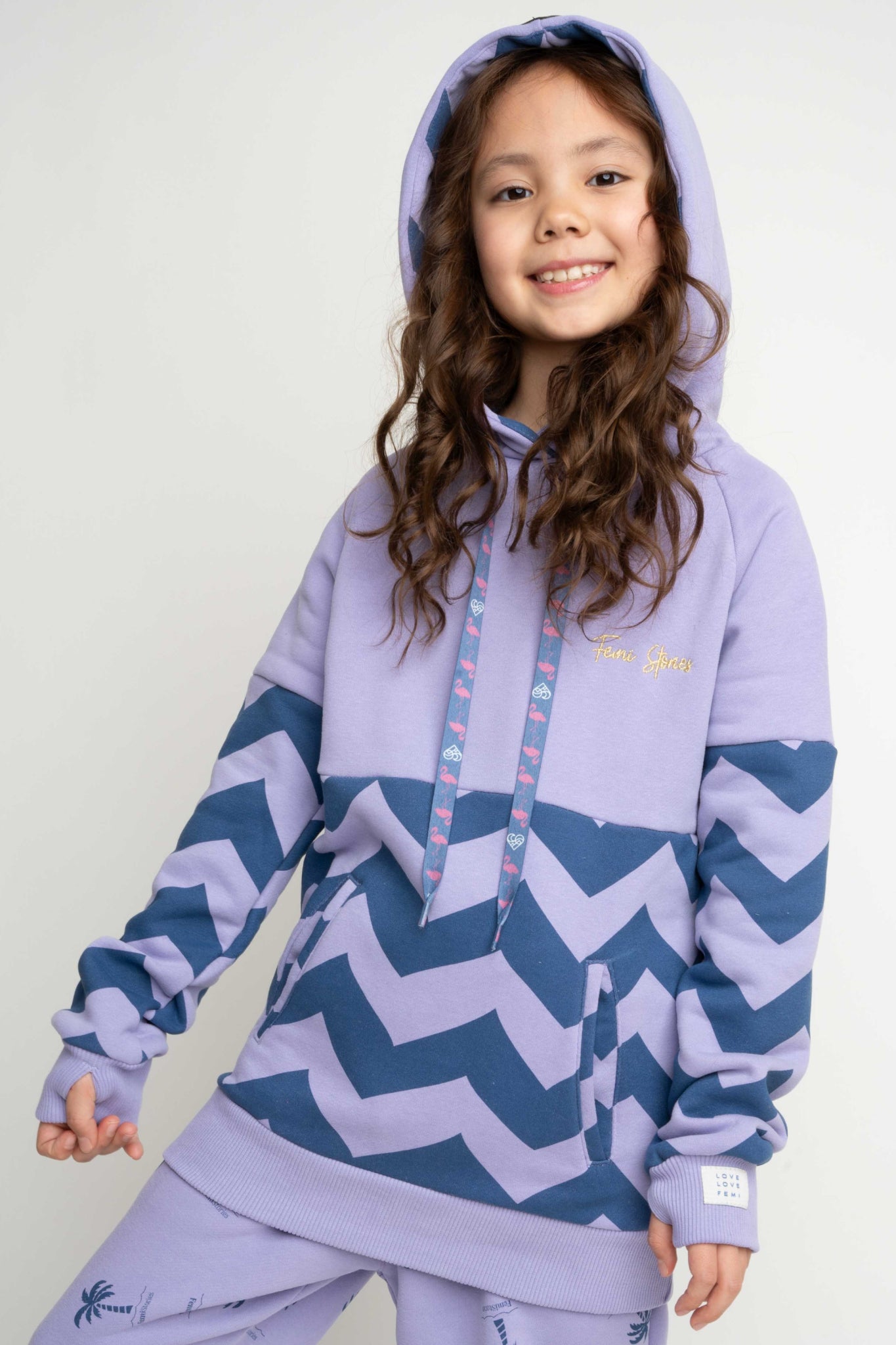 CHILDREN'S LAVENDER HOODED SWEATSHIRT - KENTA