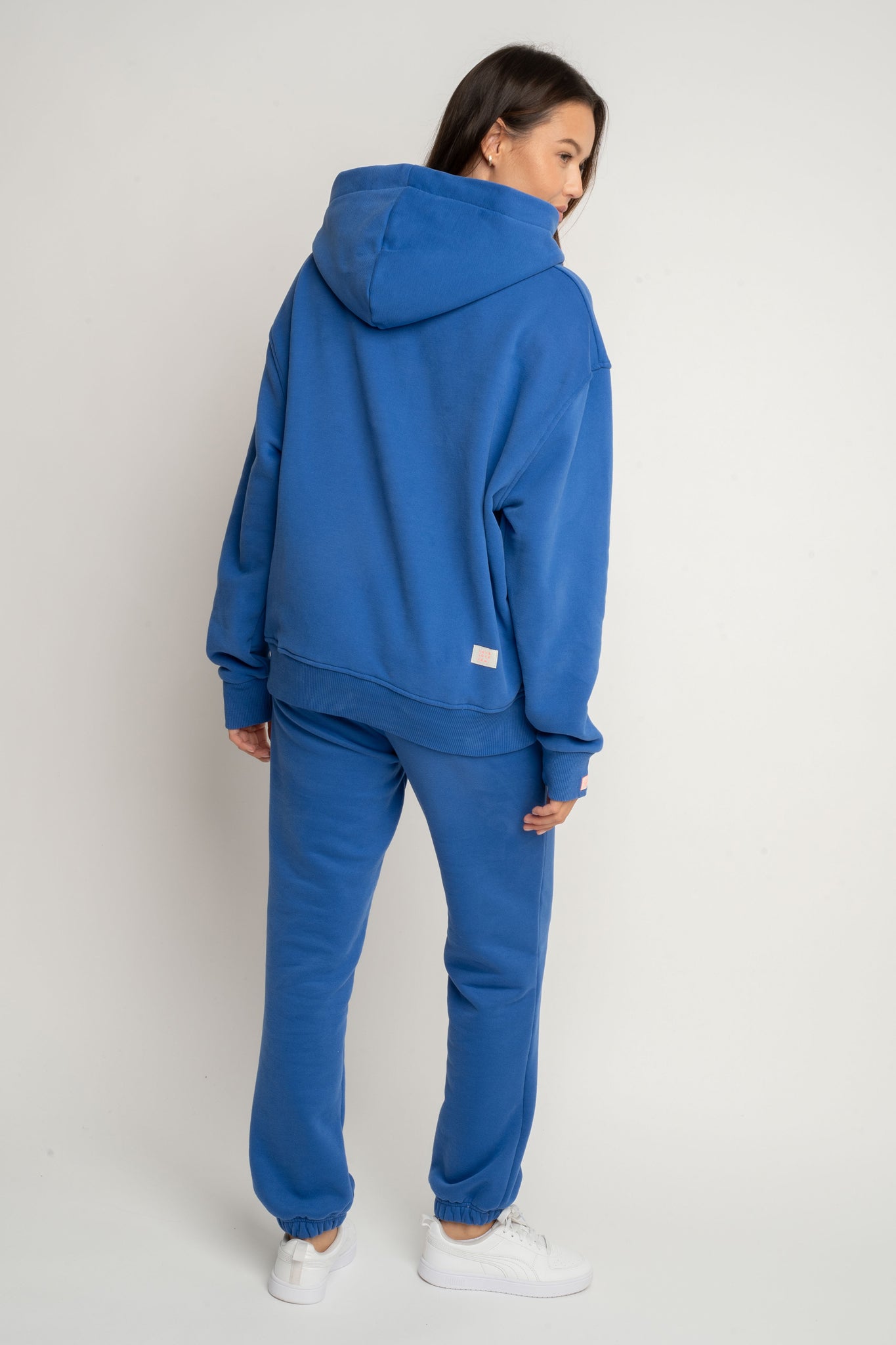 BLUZA Z KAPTUREM CIEMNONIEBIESKA - AURENA