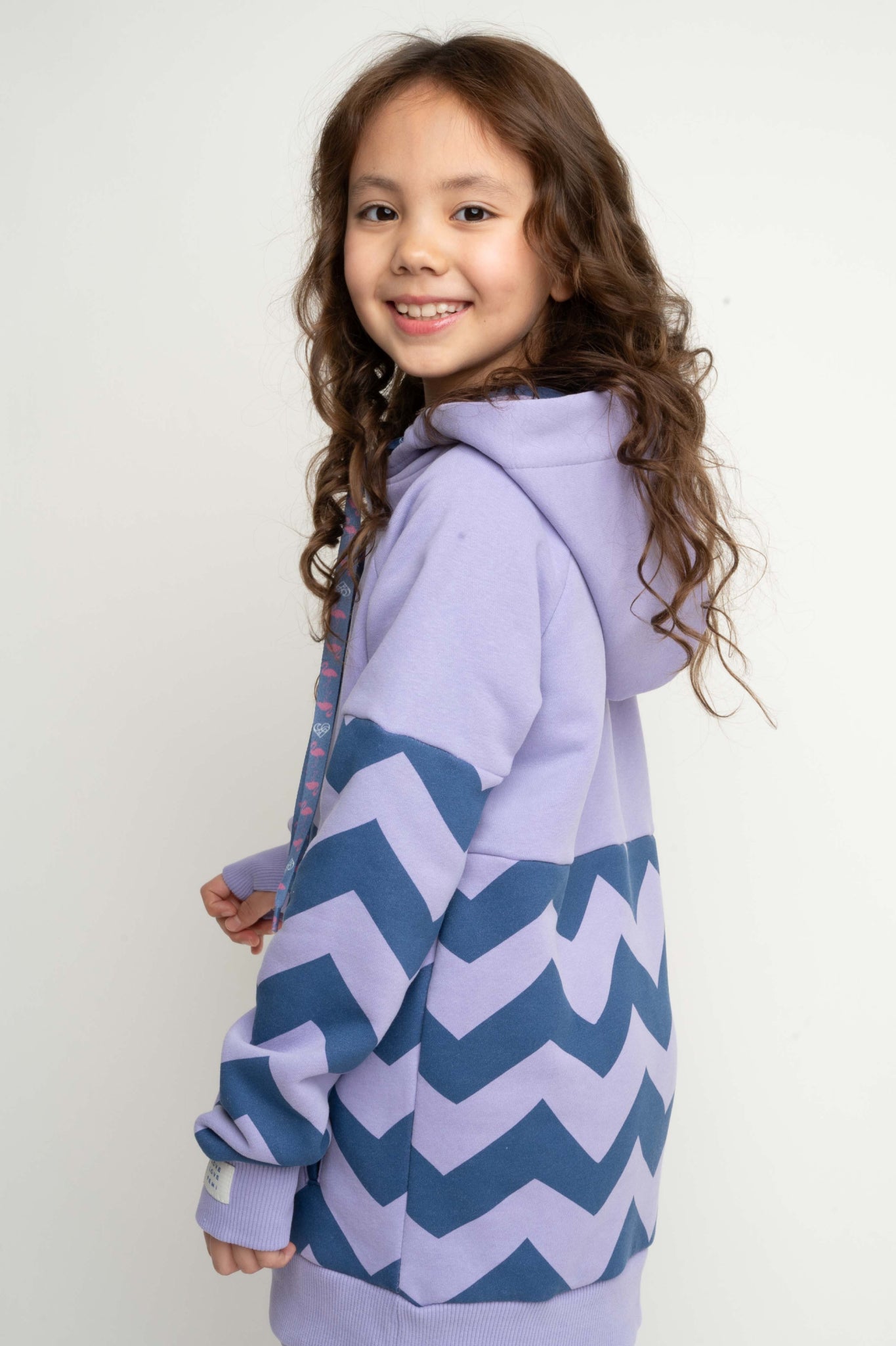CHILDREN'S LAVENDER HOODED SWEATSHIRT - KENTA