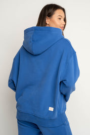 BLUZA Z KAPTUREM CIEMNONIEBIESKA - AURENA