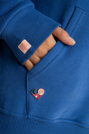 BLUZA Z KAPTUREM CIEMNONIEBIESKA - AURENA