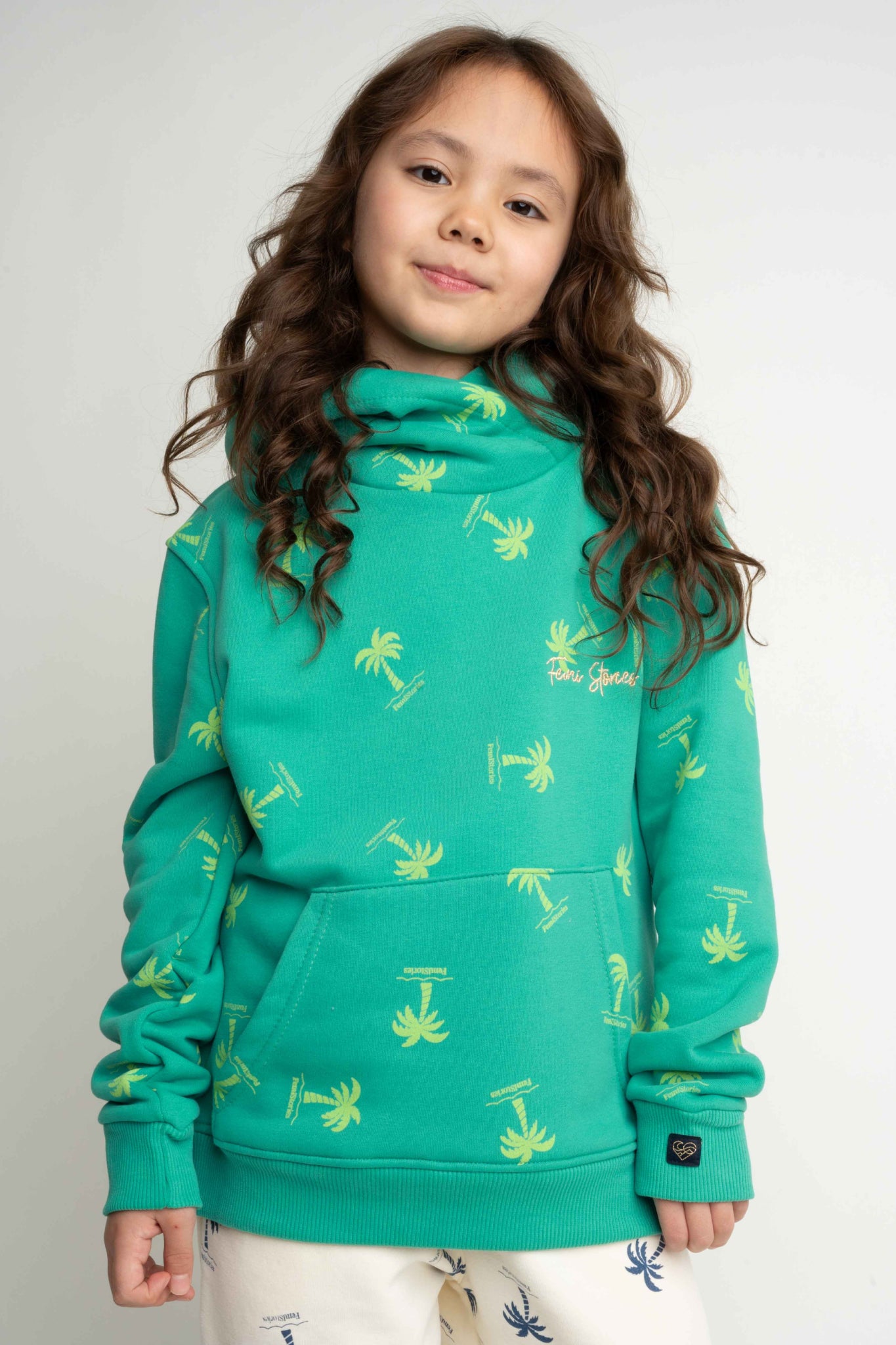 CHILDREN'S GREEN HOODED SWEATSHIRT - RUM