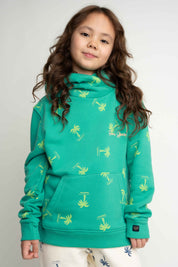CHILDREN'S GREEN HOODED SWEATSHIRT - RUM