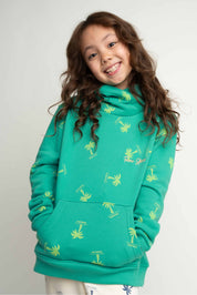 CHILDREN'S GREEN HOODED SWEATSHIRT - RUM
