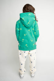 CHILDREN'S GREEN HOODED SWEATSHIRT - RUM