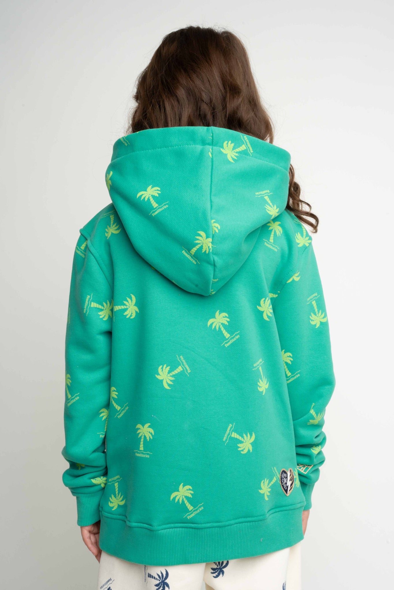 CHILDREN'S GREEN HOODED SWEATSHIRT - RUM
