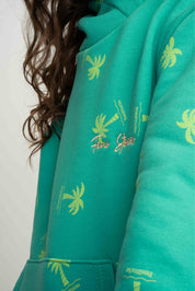 CHILDREN'S GREEN HOODED SWEATSHIRT - RUM