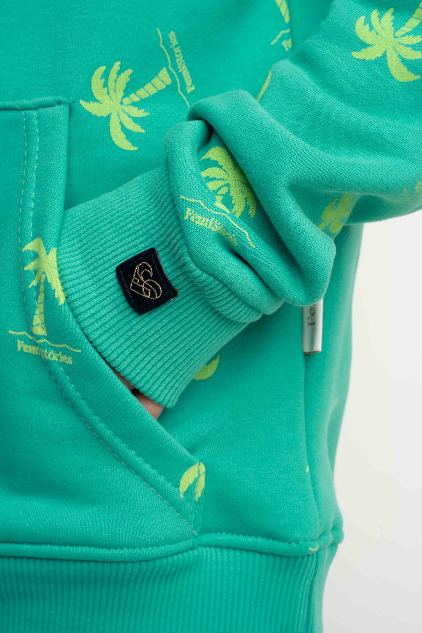 CHILDREN'S GREEN HOODED SWEATSHIRT - RUM