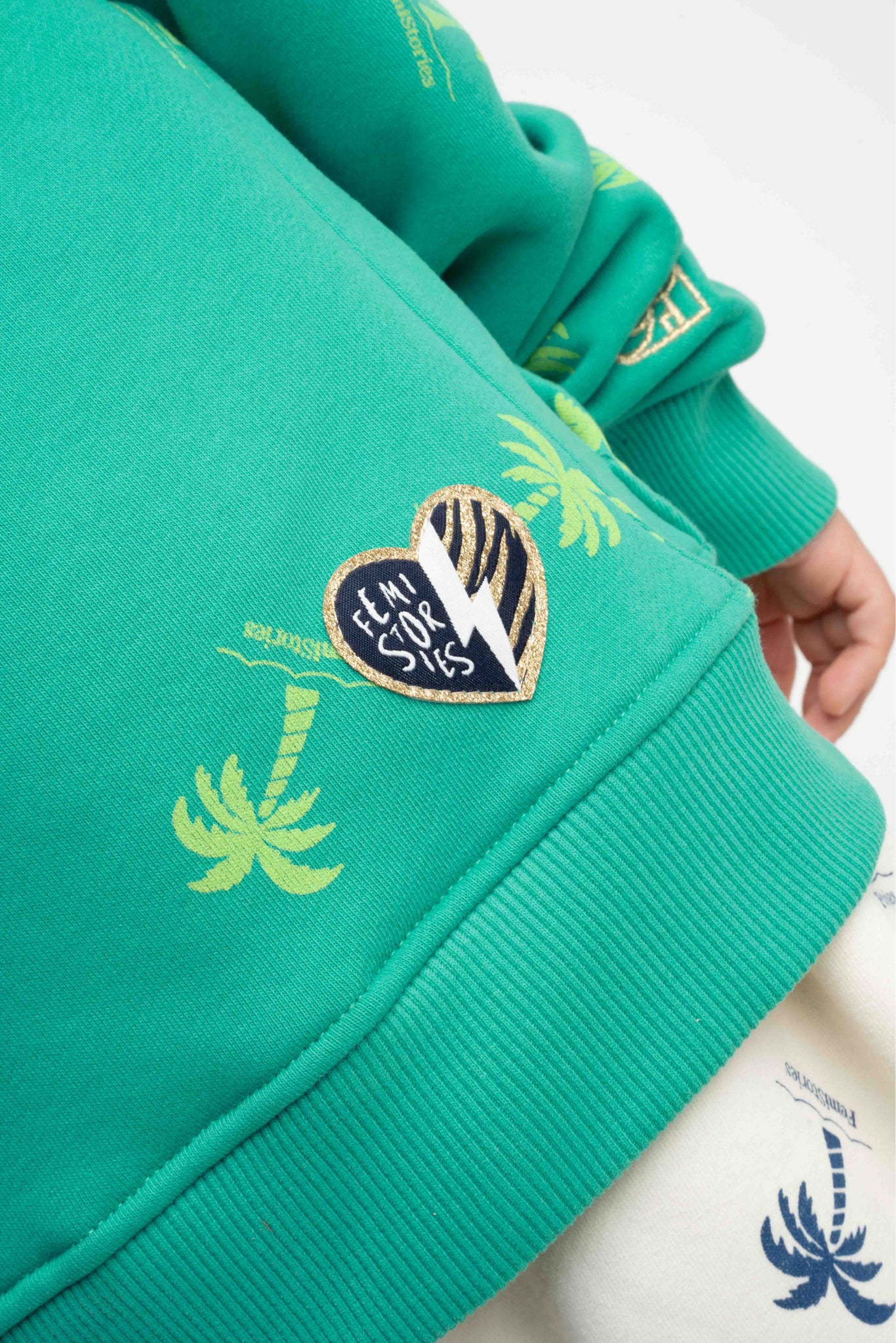 CHILDREN'S GREEN HOODED SWEATSHIRT - RUM