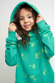 CHILDREN'S GREEN HOODED SWEATSHIRT - RUM