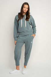 DRESOWE SPODNIE DAMSKIE Z KIESZENIAMI I ZWĘŻANYMI NOGAWKAMI JASNY KHAKI - SUZIE