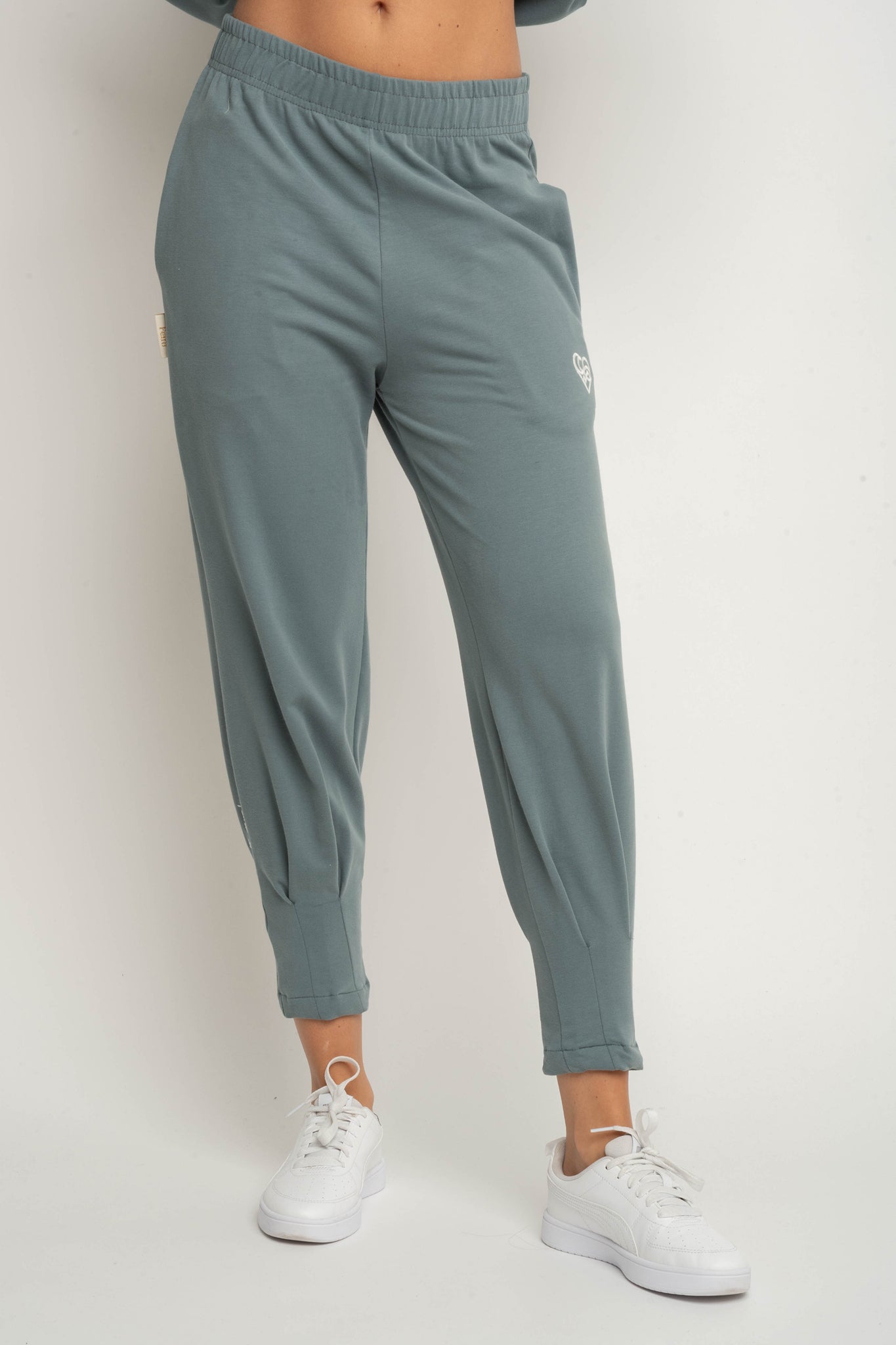 WOMEN'S TRACKSUITS WITH POCKETS AND TAPERED LEGS TURQUOISE - SUZIE