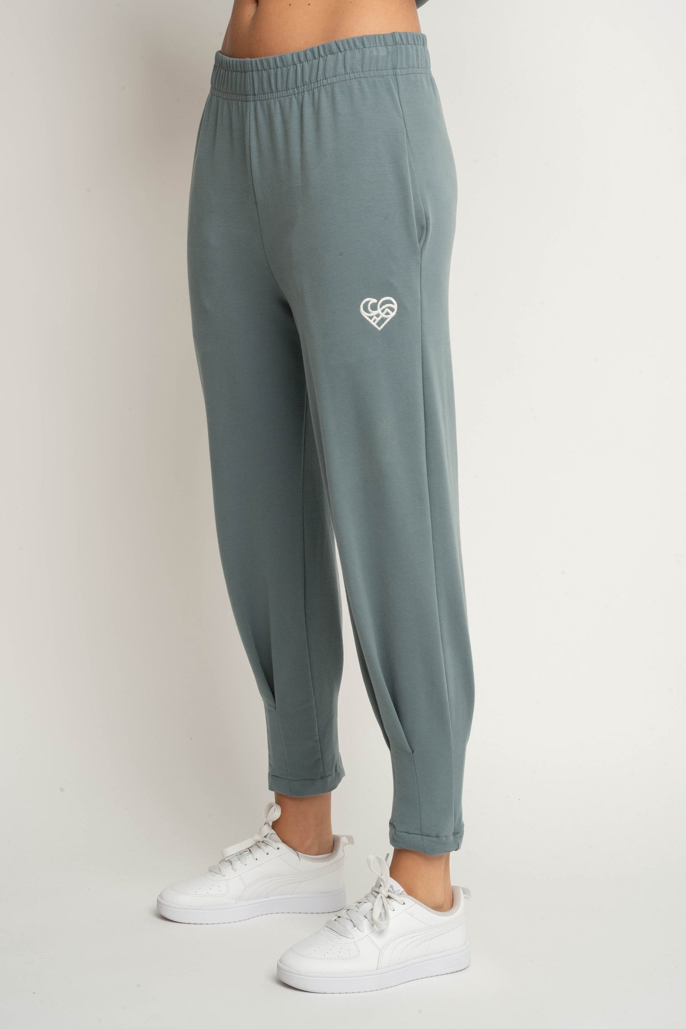 WOMEN'S TRACKSUITS WITH POCKETS AND TAPERED LEGS TURQUOISE - SUZIE
