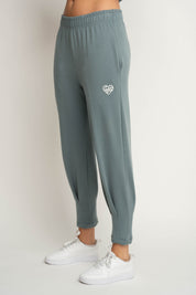 WOMEN'S TRACKSUITS WITH POCKETS AND TAPERED LEGS TURQUOISE - SUZIE