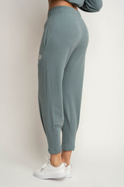 WOMEN'S TRACKSUITS WITH POCKETS AND TAPERED LEGS TURQUOISE - SUZIE