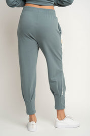 WOMEN'S TRACKSUITS WITH POCKETS AND TAPERED LEGS TURQUOISE - SUZIE