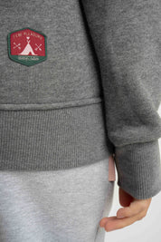 BLUZA ROZPINANA Z KAPTUREM SZARY MELANŻ - INI