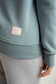 BLUZA ROZPINANA Z KAPTUREM TURKUSOWA - INI
