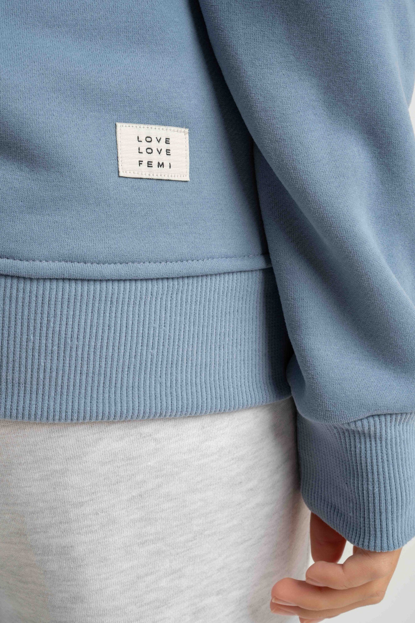 BLUZA ROZPINANA Z KAPTUREM NIEBIESKA - INI