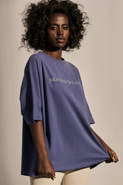 T-SHIRT OVERSIZE KOBALTOWY - GUARNSEY