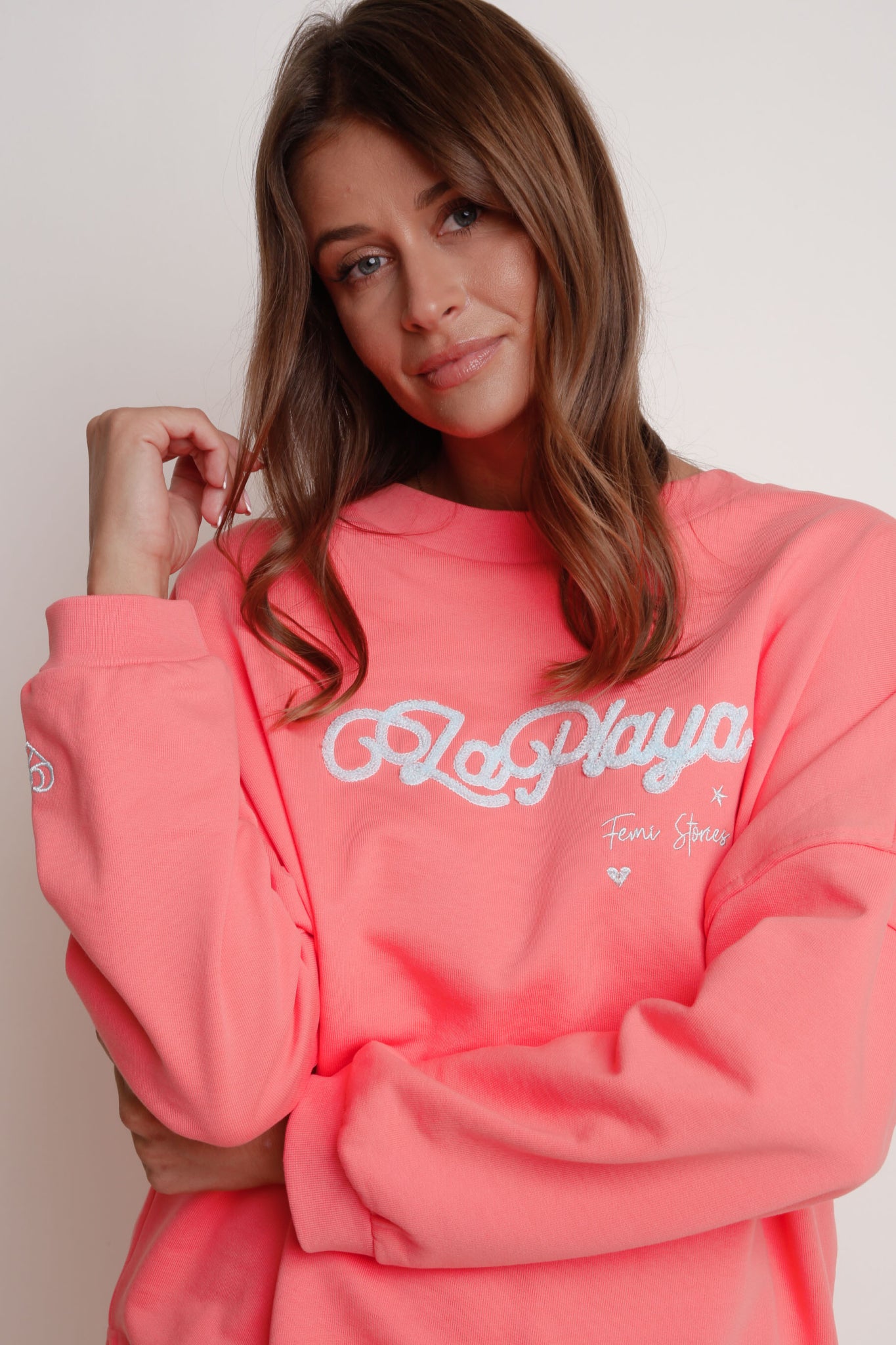 BLUZA LA PLAYA TYPU CREWNECK KORALOWA - VALD