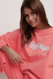 BLUZA LA PLAYA TYPU CREWNECK KORALOWA - VALD