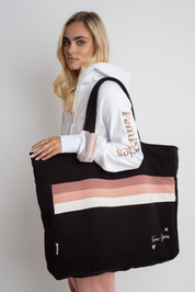 FEMI STORIES DOUBLE-SIDED SHOPPER BAG BLACK - BORA BORA