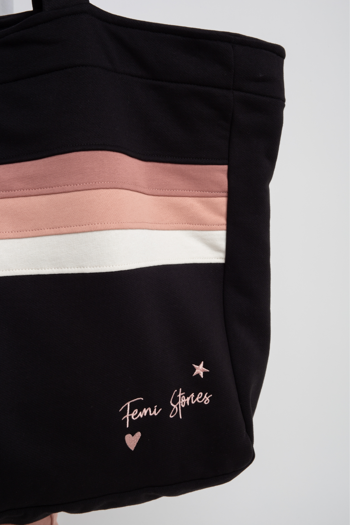 FEMI STORIES DOUBLE-SIDED SHOPPER BAG BLACK - BORA BORA
