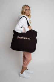 FEMI STORIES DOUBLE-SIDED SHOPPER BAG BLACK - BORA BORA
