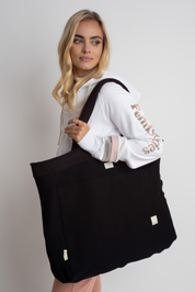 FEMI STORIES DOUBLE-SIDED SHOPPER BAG BLACK - BORA BORA