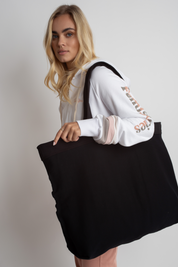 FEMI STORIES DOUBLE-SIDED SHOPPER BAG BLACK - BORA BORA