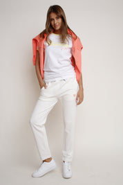 FITTED WHITE SWEATPANTS - MAUI