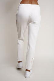 FITTED WHITE SWEATPANTS - MAUI