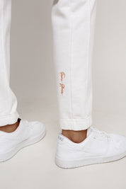 FITTED WHITE SWEATPANTS - MAUI
