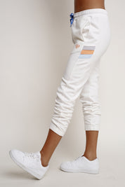 FITTED WHITE SWEATPANTS - MAUI
